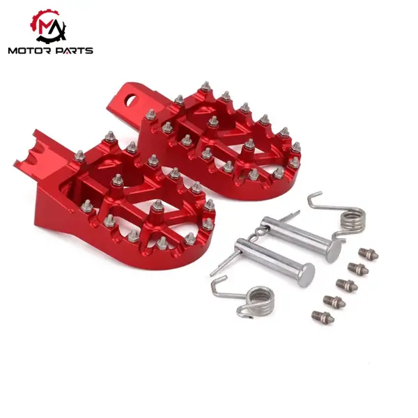 சுர்-ரான் லைட் பீ CRF150F CRF230F டர்ட் பைக் ஃபுட்ரெஸ்ட்களுக்கான CNC அலுமினியம் கால் ஆப்புகள்